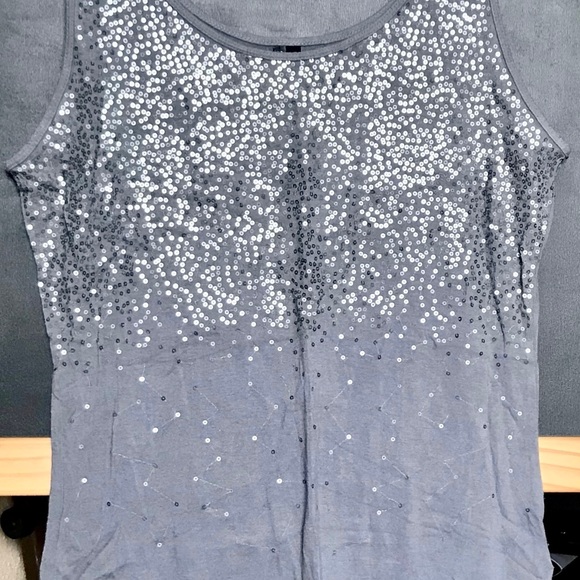 Maurices, gray tank, sequins on the top - Picture 1 of 1
